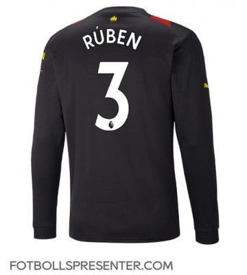 Manchester City Ruben Dias #3 Borta Matchtröja 2022-23 Långärmad